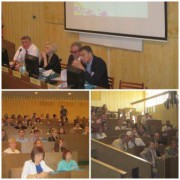 Первая пленарная сессия. В президиуме: ректор ВГСПУ, член-корреспондент РАО Н.К. Сергеев, академики Н.В. Бондаревская, М.Л. Левицкий, В.С. Лазарев Первая пленарная сессия. В президиуме: ректор ВГСПУ, член-корреспондент РАО Н.К. Сергеев, академики Н.В. Бондаревская, М.Л. Левицкий, В.С. Лазарев