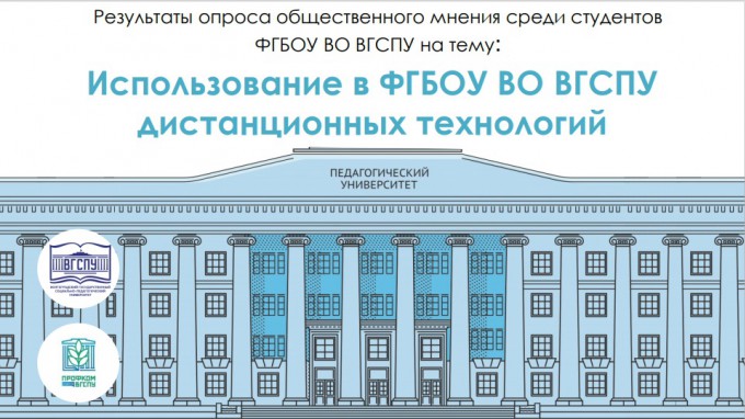 Студенты ВГСПУ спокойно и безболезненно перешли на дистанционный формат обучения – таковы результаты опроса